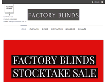 Tablet Screenshot of factoryblinds.com.au